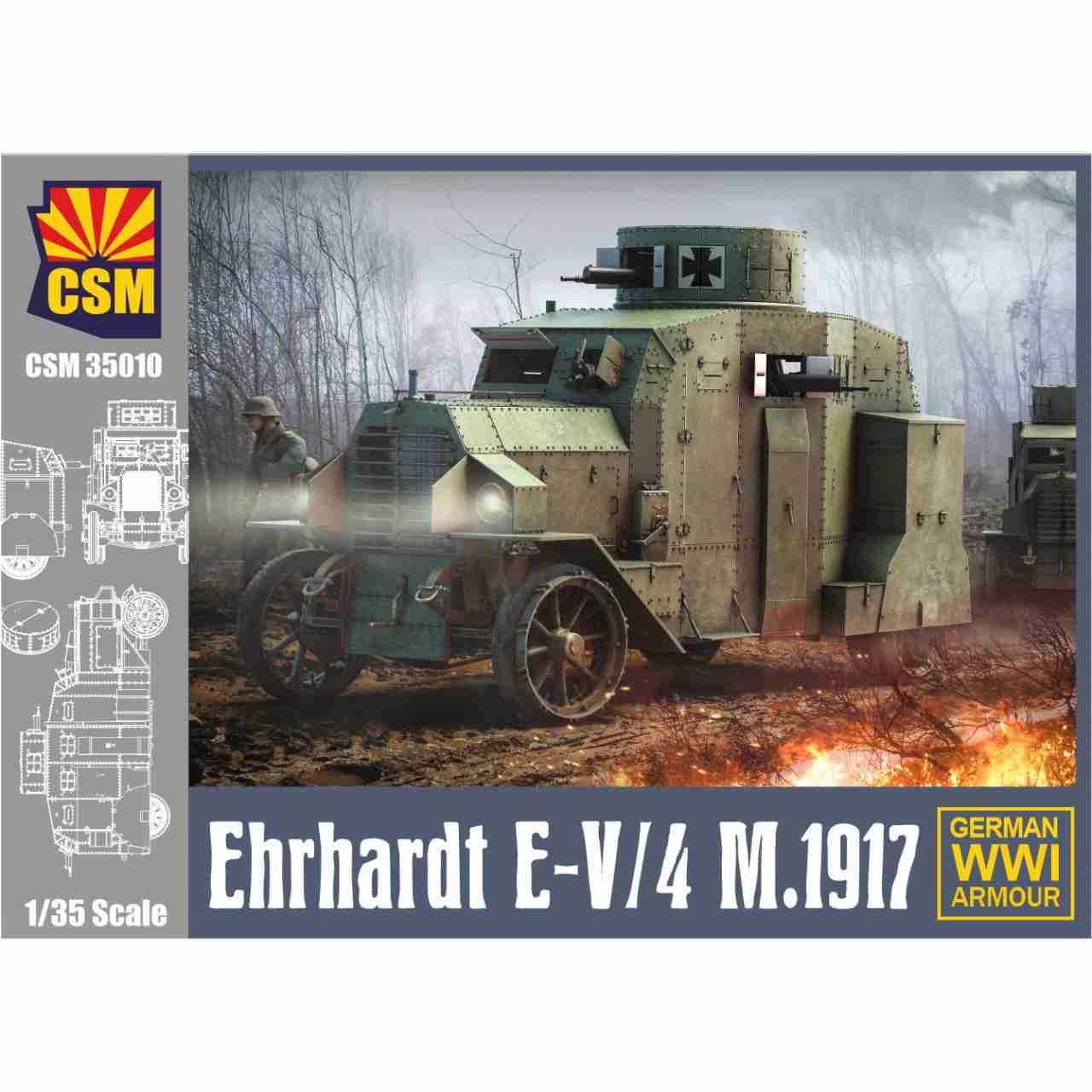 【新製品】35010 1/35 エアハルト E-V/4 装甲車 1917年型