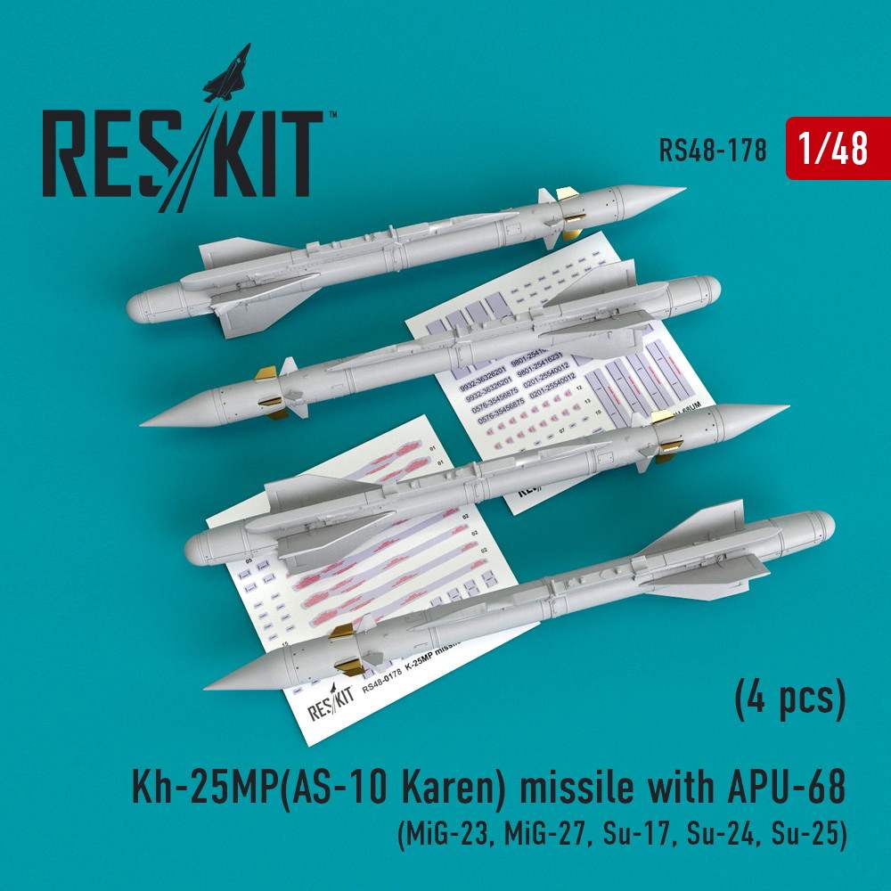 【新製品】RS48-0178 ロシア Kh-25MP ｢カレン｣対レーダー ミサイル w/APU-68ランチャー (4個入り)