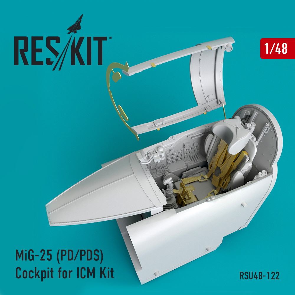 【新製品】RSU48-0122 ミグ MiG-25PD/PDS フォックスバット コックピットセット (ICM用)
