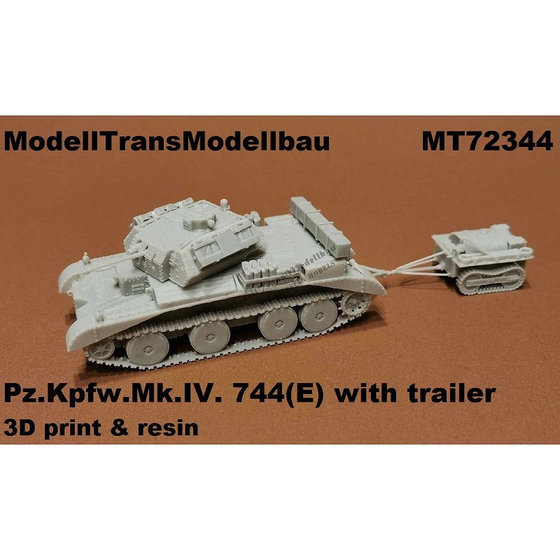 【新製品】MT72344 ドイツ A13 巡航戦車 744(E) 鹵獲戦車 ｗ/トレーラー