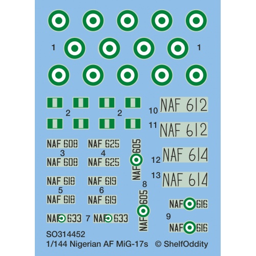 【新製品】SO314452 ナイジェリア空軍 MiG-17 フレスコ