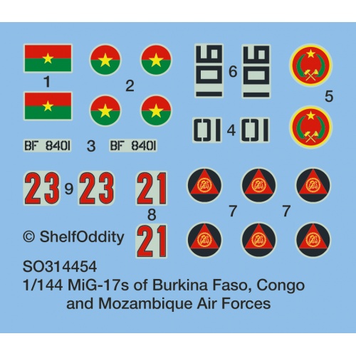 【新製品】SO314454 ブルキナファソ/コンゴ/モザンビーク MiG-17 フレスコ