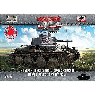 【新製品】72109 独 Pz.kpfw.38(t) Ausf.D 軽戦車