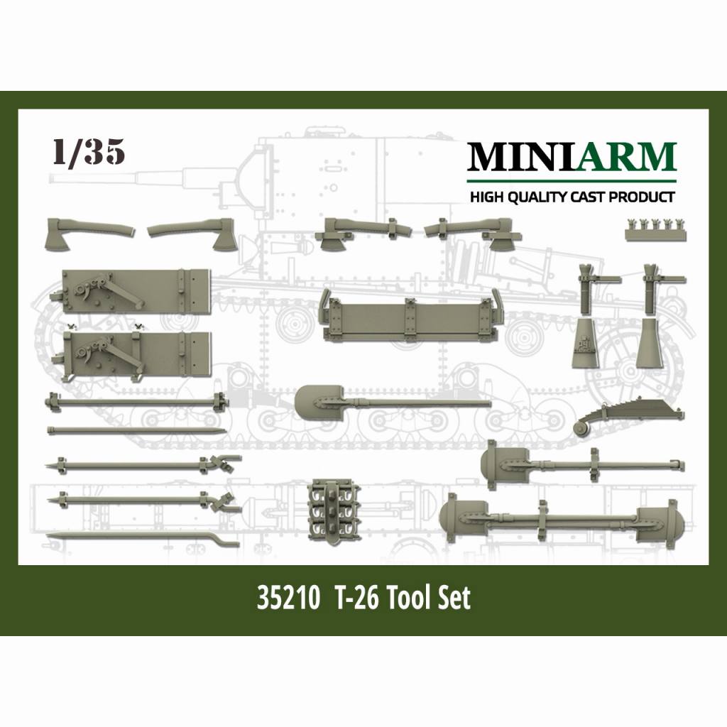 【新製品】B35210 WWII 露/ソ ソビエトТ-26軽戦車用車載工具セット