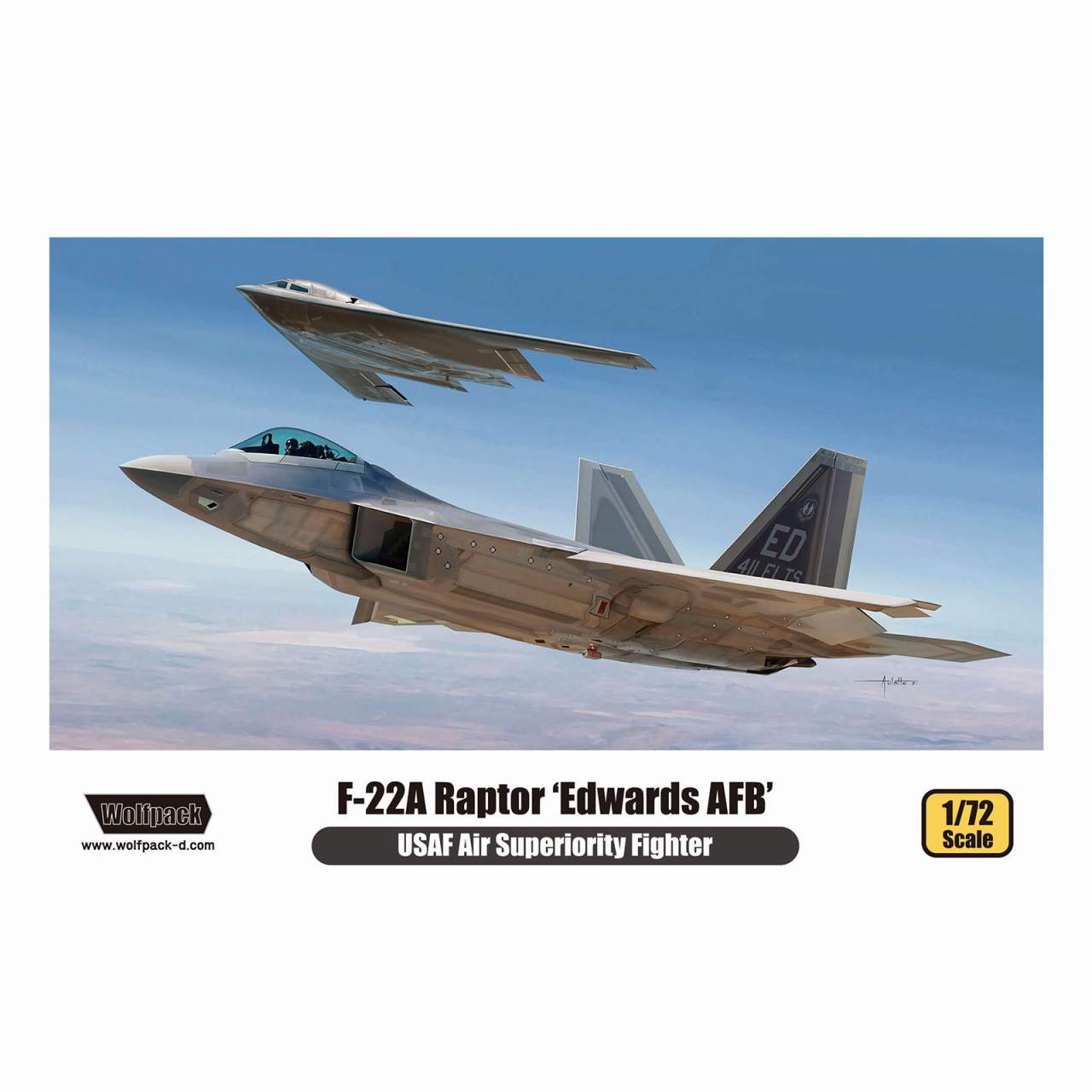 【新製品】WP17210 1/72 F-22A ラプター エドワーズ空軍基地(プレミアムエディション)