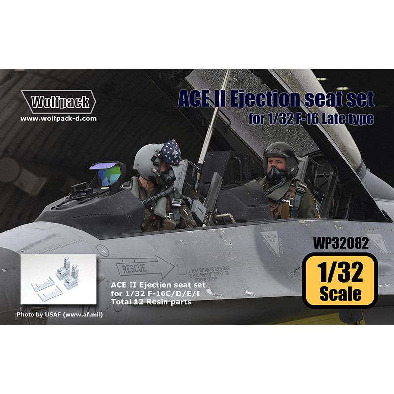 【新製品】WP32082 1/32 ACEII 射出座席セット F-16 後期型(1/32 F-16C/D/E/I用) (1/32 タミヤ用)