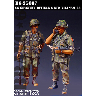 【再入荷】[2013383500706] 35007)現用 アメリカ軍 歩兵 将校&無線手 ベトナム 1968年