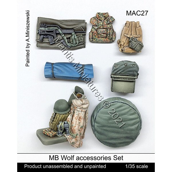 【新製品】MAC27 1/35 現用 ドイツ連邦軍 MBウルフ用車載アクセサリーセット(レベル用)