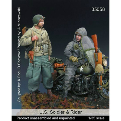 【新製品】[2013413505800] 35058)WWII 米 兵士とバイク搭乗兵