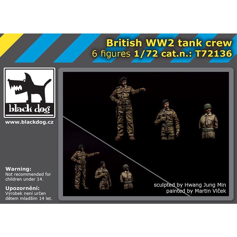 【新製品】T72136 1/72 WW.II イギリス軍軍 戦車クルー (夏季)