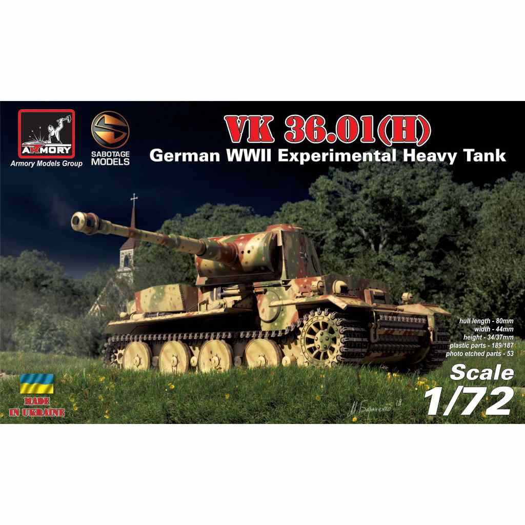 【新製品】72210 WWII ドイツ VK 36.01(H) 試作重戦車