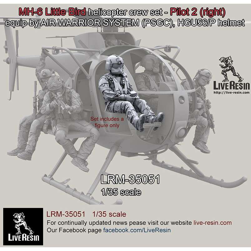 【新製品】LRM-35051 現用アメリカ陸軍 MH-6 リトルバードパイロット 2 右席