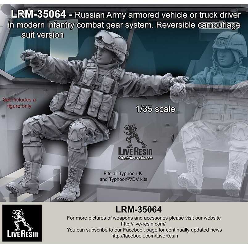 【新製品】LRM-35064 現用 ロシア陸軍 装甲車/トラック 士官 コンバットギアシステムセット17 リバーシブルカモフラージュバージョン 各タイフーン装輪装甲車用