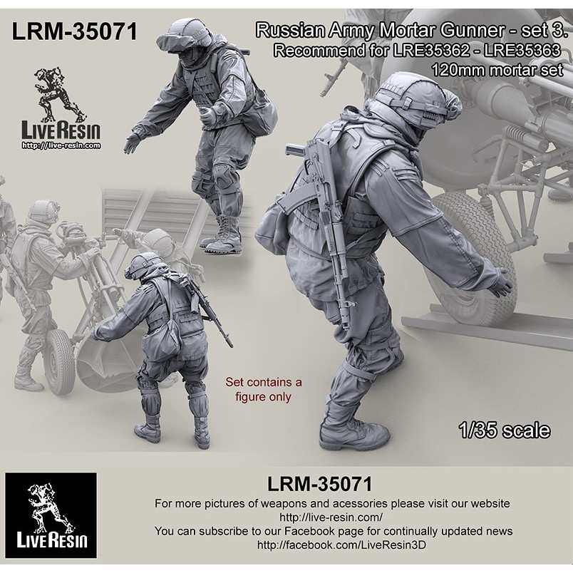 【新製品】LRM-35071 現用 ロシア陸軍 迫撃砲手 セット3 (LRE35362-LRE35363 120mm迫撃砲用)