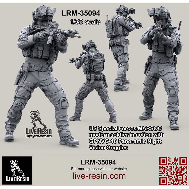 【新製品】LRM-35094 アメリカ海兵隊特殊作戦コマンド MARSOC インアクション w/GPNVG-18 ナイトビジョン 5