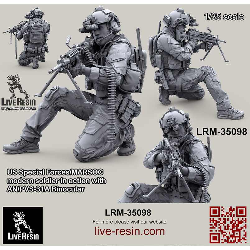 【新製品】LRM-35098 アメリカ海兵隊特殊作戦コマンド MARSOC インアクション w/AN/PVS-31A 1 ナイトビジョン 3