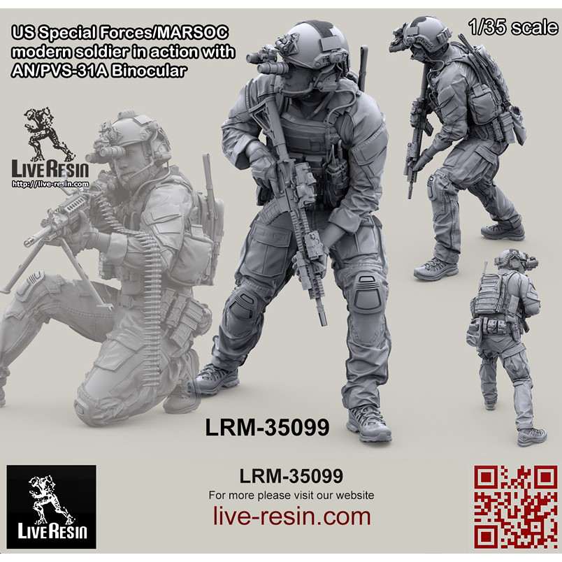 【新製品】LRM-35099 アメリカ海兵隊特殊作戦コマンド MARSOC インアクション w/AN/PVS-31A 1 ナイトビジョン 4