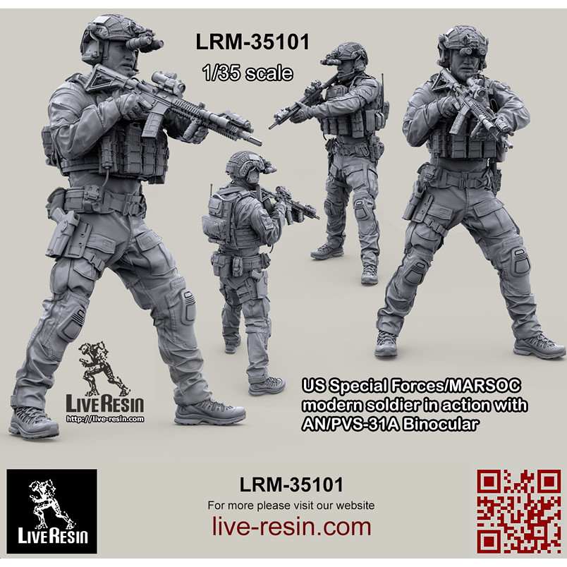 【新製品】LRM-35101 アメリカ海兵隊特殊作戦コマンド MARSOC インアクション w/AN/PVS-31A 1 ナイトビジョン 6