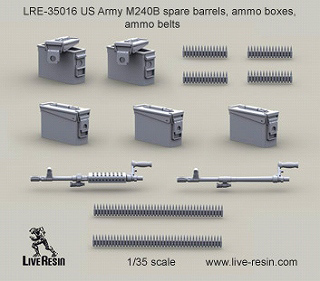 【新製品】[2013623501609] LRE-35016)アメリカ陸軍 M240B 7.62mm機関銃用 スペアバレル/弾薬箱/弾帯