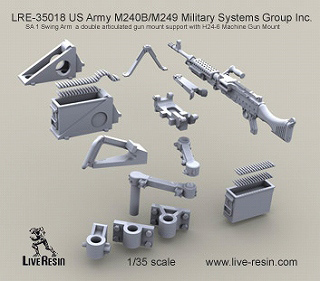 【新製品】[2013623501807] LRE-35018)アメリカ陸軍 M240B 7.62mm機関銃 車載型スイングアームマウント付