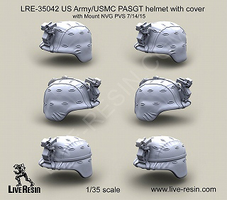 【新製品】[2013623504204] LRE-35042)アメリカ陸軍 カバー付きバスゲットヘルメット NVG PVS 7/14/15マウント付き