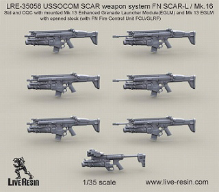 【新製品】[2013623505805] LRE-35058)FN SCAR-L Mk.16 CQC&スタンダード Mk.13 EGLM グレネードランチャー付