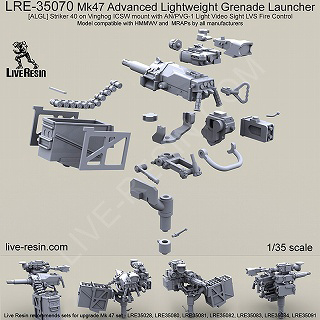 【新製品】[2013623507007] LRE-35070)ストライカー 40/Mk.47 先進軽量自動擲弾銃 ビンホッグ ICSW マウント & AN/PVG-1 ライトビデオサイト(LVS) 射撃管制装置