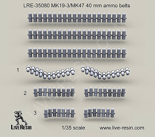 【新製品】[2013623508004] LRE-35080)Mk.19-3/Mk47 40mm弾帯