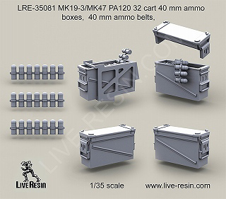 【新製品】[2013623508103] LRE-35081)Mk.19-3/Mk47 40mm PA120弾薬箱・弾帯