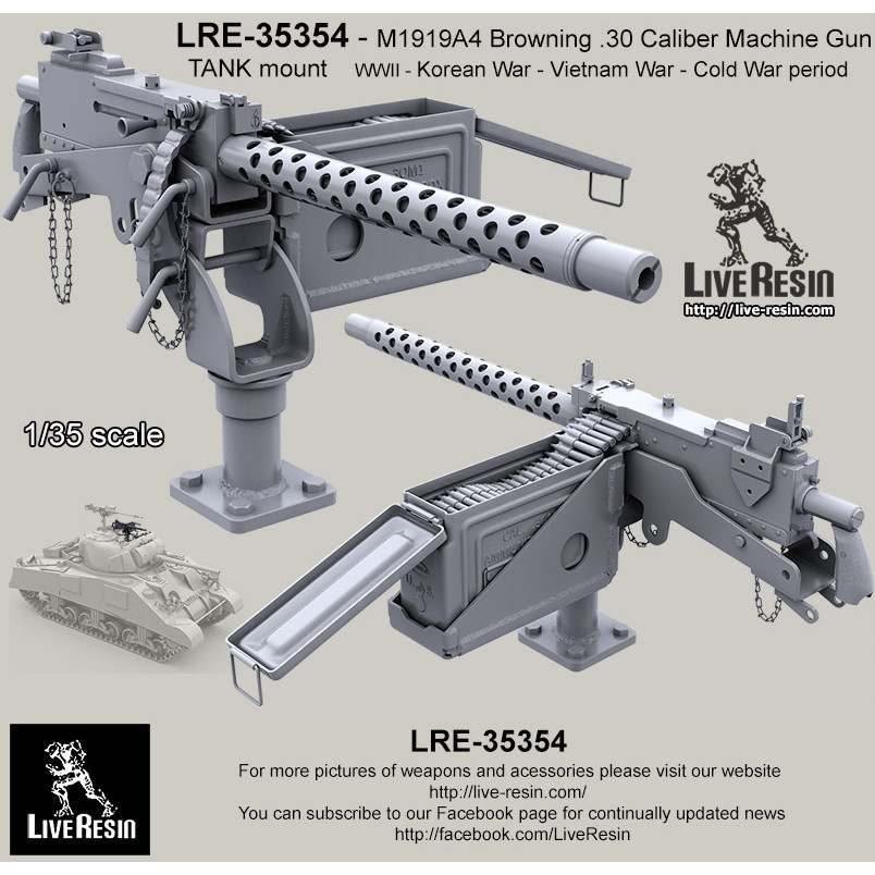 【新製品】LRE-35354 M1919A4 Browning .30 Caliber Machine Gun with TANK mount WWII - Korean War - Vietnam War - Cold War period