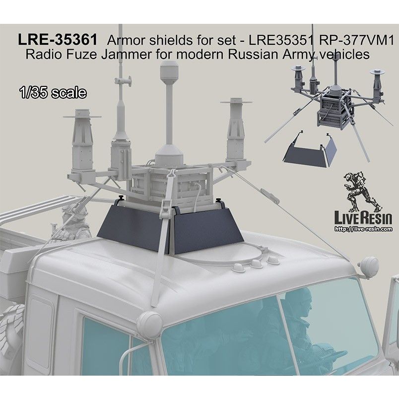 【新製品】LRE-35361 Armor shields for set - LRE35351 RP-377VM1 Radio Fuze Jammer for modern Russian Army vehicles