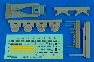 【新製品】[2013683201501] 320015)MHU-191/M 搭載兵装地上移送用牽引台車とアエロ58 アダプター