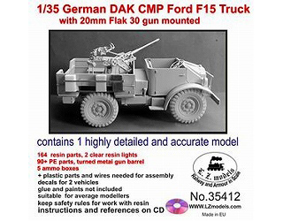 【新製品】[2013903541202] LZ35412)独 DAK CMP Ford F15 20mm Flak30搭載型