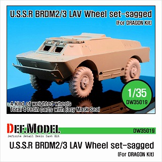 【新製品】[2013923501903] DW35019)BRDM-2/3 LAV 自重変形タイヤ