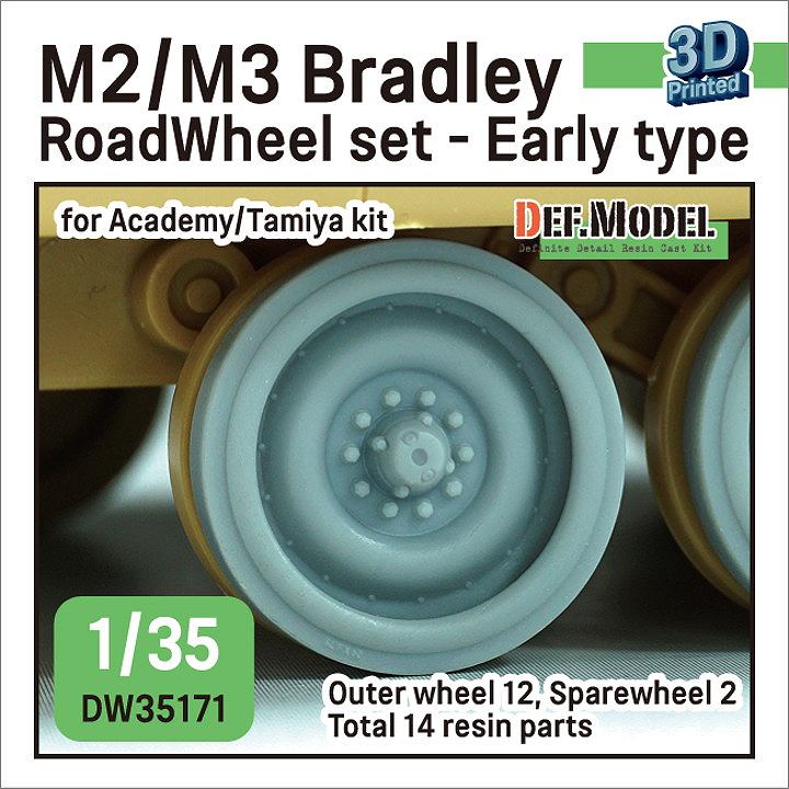 【新製品】DW35171 1/35 M2/M3 ブラッドレー 外側転輪セット 初期型