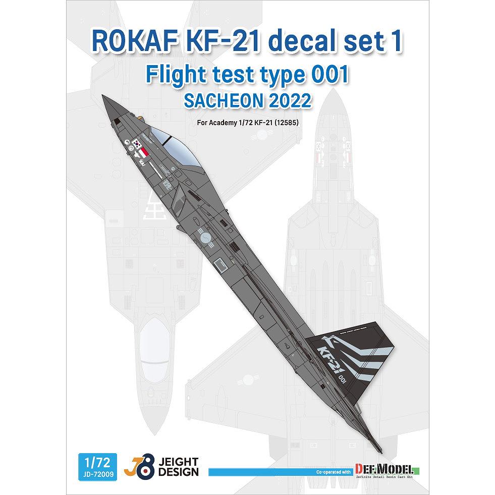 【新製品】JEIGHT DESIGN JD-72009 1/72 韓国空軍 KF-21 ポラメ デカールセット1