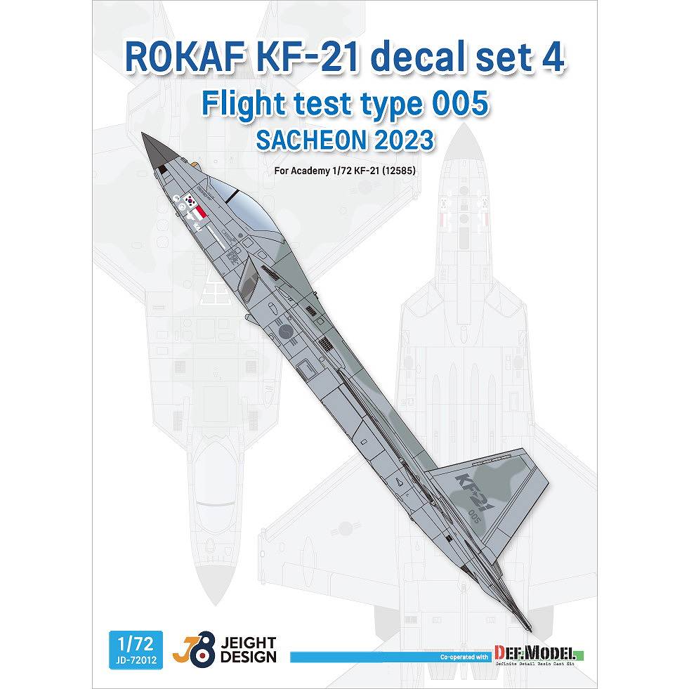 【新製品】JEIGHT DESIGN JD-72012 1/72 韓国空軍 KF-21 ポラメ デカールセット4