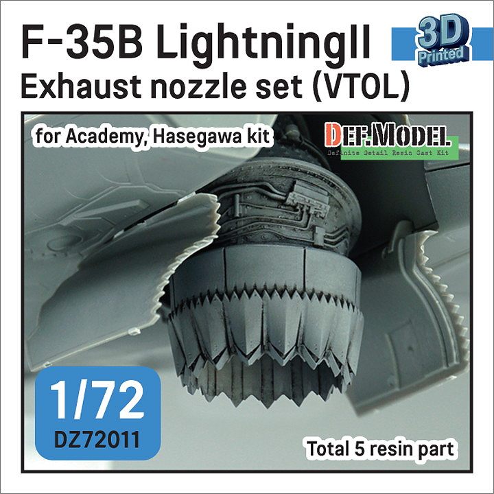 【新製品】DZ72011 1/72 F-35B ライトニングII 排気ノズルVTOL状態