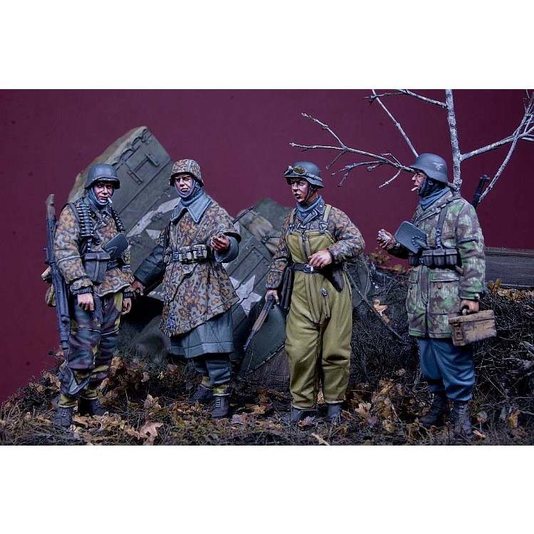 【新製品】DD35212 1/35 WWII ドイツ武装親衛隊 「ポトー迎撃戦」セット ハンセン戦闘団 アルデンヌ1944(4体セット)