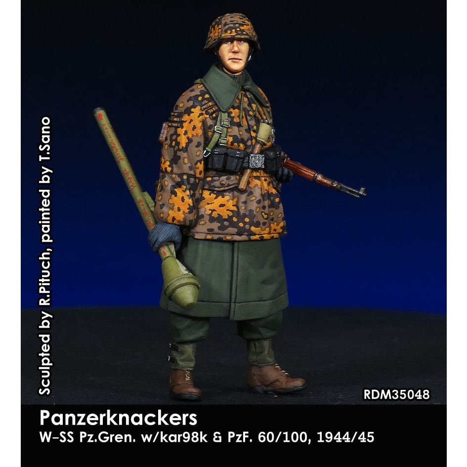 【新製品】RDM35048 1/35 WWII ドイツ武装SS擲弾兵 Kar98kライフル&パンツァーファウスト60/100 1944?45