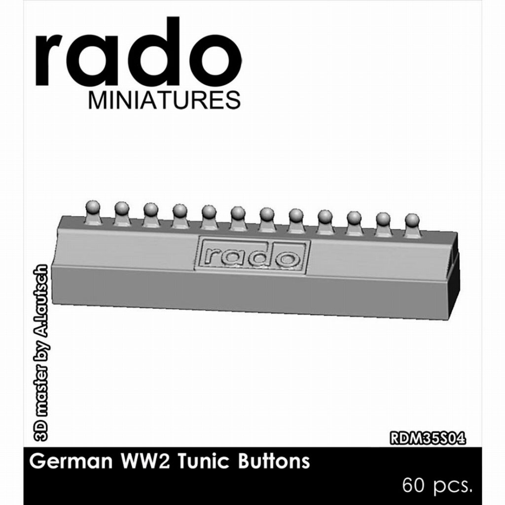 【新製品】RDM35S04 1/35 WWII アクセサリーキット 第二次大戦ドイツ軍制服上着用ボタンセット(60個入)