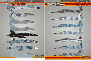 【新製品】[2014514806407] 48064)F-5E/F F-14A F/A-18A/B F-16A/N EA-7L ADVERSARY GHOSTS