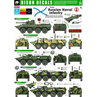 【新製品】[2014543515806] 35158)現用ﾛｼｱ海軍歩兵車両 デカールセット