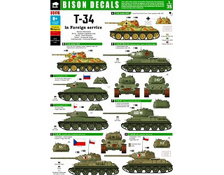 【新製品】[2014543517602] 35176)外国でのT-34 デカールセット