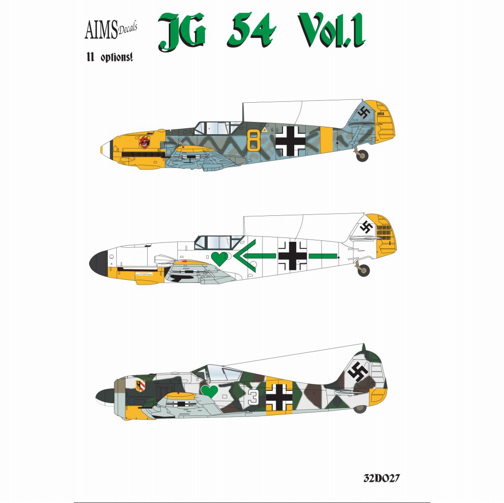 【新製品】32D027 WWII ドイツ空軍 JG54 Vol.1