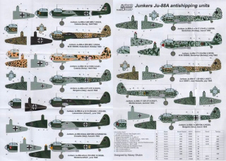 【新製品】[2014637205705] 7257)ユンカース Ju88 対艦マーキング