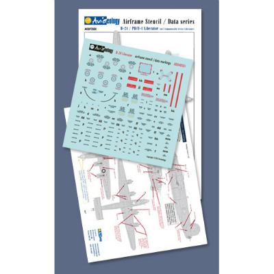 【新製品】[2014704700102] AOD48S01)B-24/PBY-1 リベレーター 機体用ステンシルデータ