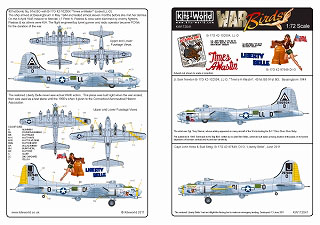 【新製品】[2014767204104] KW172041)B-17G 91st BG 42-97849 'Liberty Belle'  - B-17G 42-102504 'Times A Wastin'