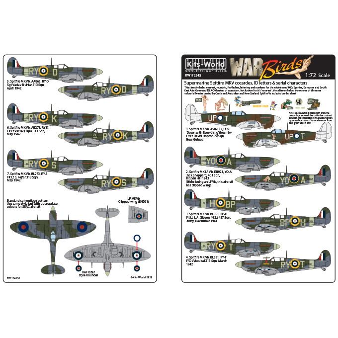 【新製品】KW172243 スーパーマリン スピットファイア Mk.V イギリス空軍/イギリス連邦