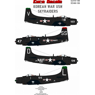 【新製品】[2014824810606] ED48106)アメリカ海軍 AD-3/4/4B スカイレーダー 朝鮮戦争